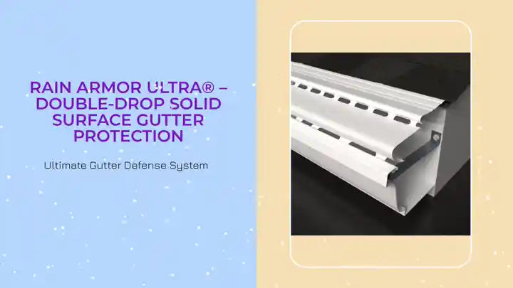 Rain Armor Ultra® – Double-Drop Solid Surface Gutter Protection by@Outfy