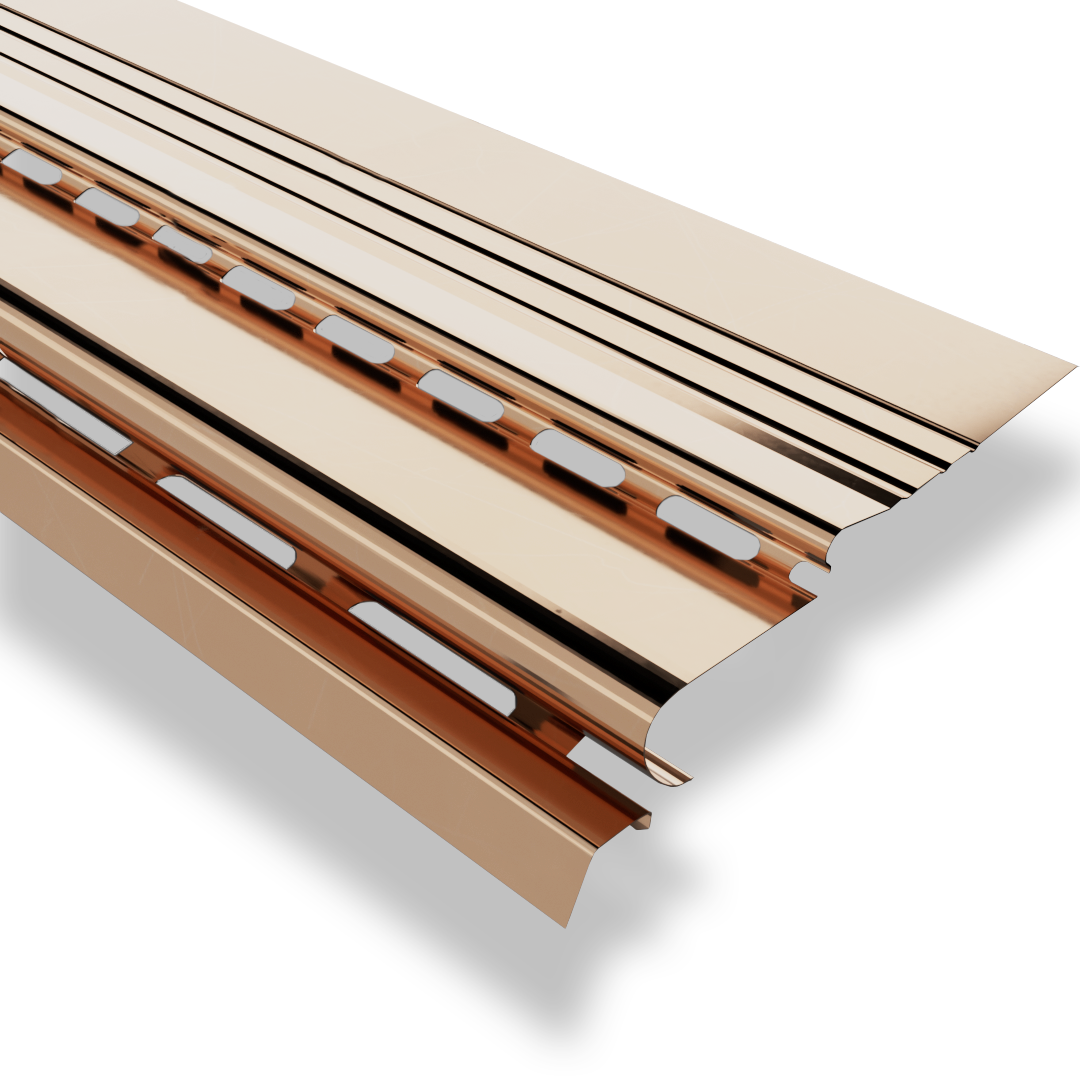 Rain Armor Ultra® Copper – Double-Drop Solid Surface Gutter Protection - Rain Armor® System