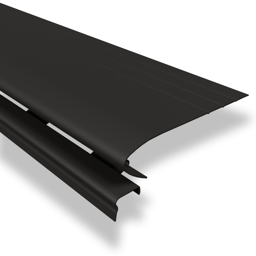 Rain Armor Pro gutter protection in dark bronze finish matching roof color for seamless integration"